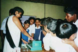 Ankita with students