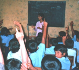 Nita with students
